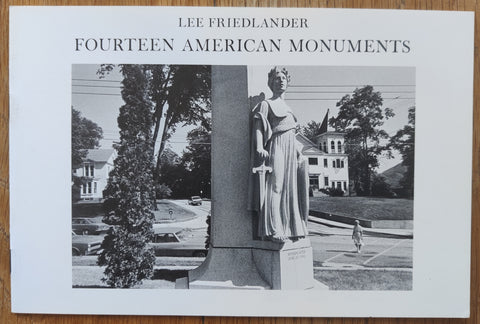 The photobook cover of Fourteen American Monuments by Lee Friedlander. In softcover white.