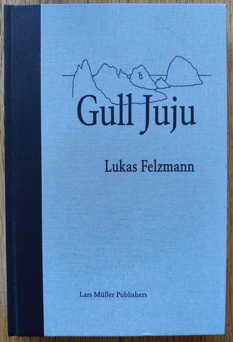 The photography book cover of Gull Juju by Lukas Felzmann. In hardcover blue with a black spine.