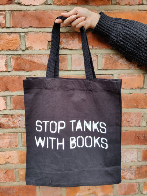 Stop Tanks With Books Tote Bag