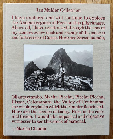 The photography book cover of Martín Chambi. Photography by Martín Chambi. In hardcover beige.