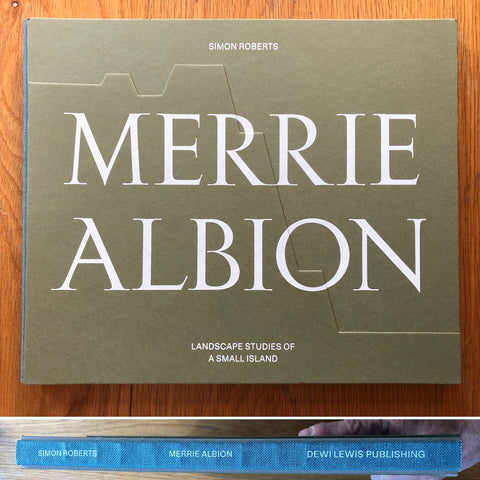 The photography book cover of Merrie Albion by Simon Roberts. Hardback.