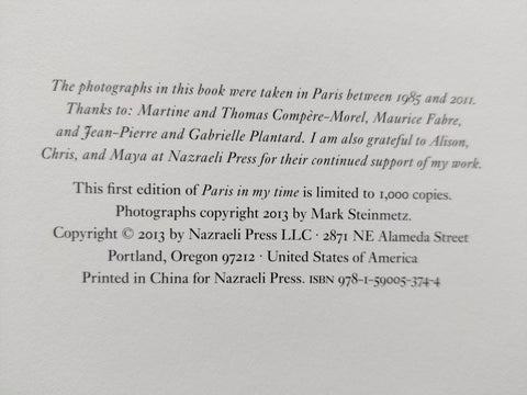 Paris In My Time