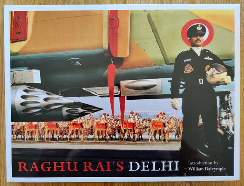 The photobook cover of Raghu Rai's Delhi by Raghu Rai. In dust jackleted hardcover black.
