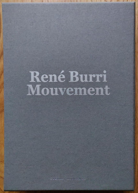 The photobook slipcase cover of Mouvement by René Burri . Two hardbacks in a slipcase.