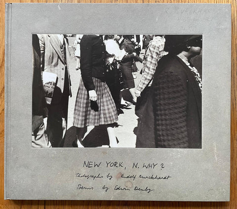 The photography book cover of New York, N. Why? By Rudy Burckhardt. Hardback in grey.