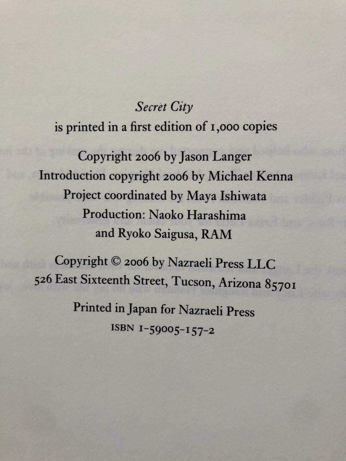 Secret City by Jason Langer | Photography | Setanta Books