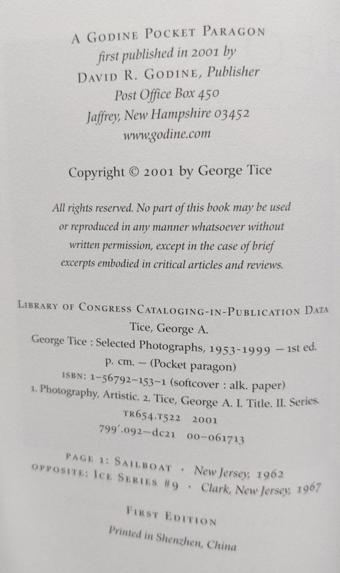 Selected Photographs 1953 - 1999 - Setanta Books