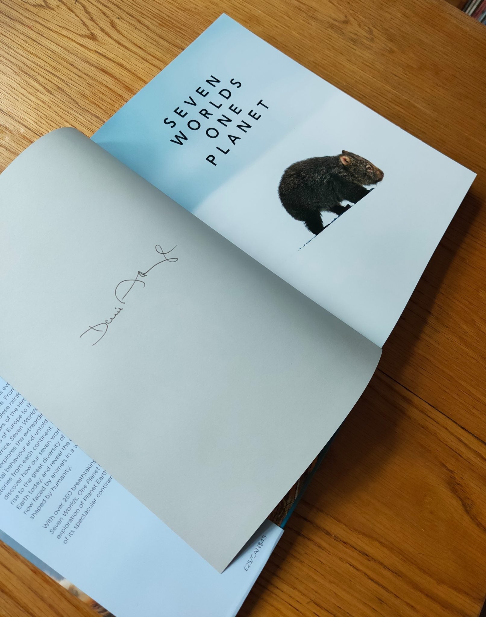 Buy Seven Worlds One Planet signed by David Attenborough online