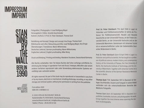 Standing by the Wall / Berlin 1990 - Setanta Books