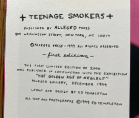 Teenage Smokers - Setanta Books