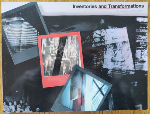 The photography book cover of Inventories and Transformation by Thomas Barrow. In softcover with three polaroids