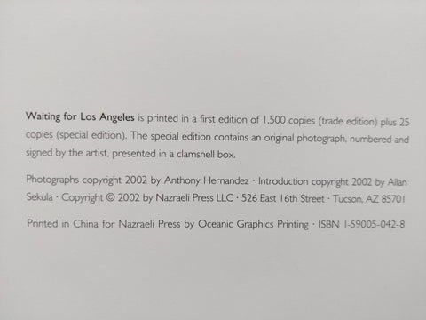 Waiting for Los Angeles - Setanta Books