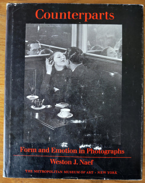 The photography book cover of Counterparts: Form and Emotion in Photographs by Weston J. Naef. In dust jacketed hardcober black.
